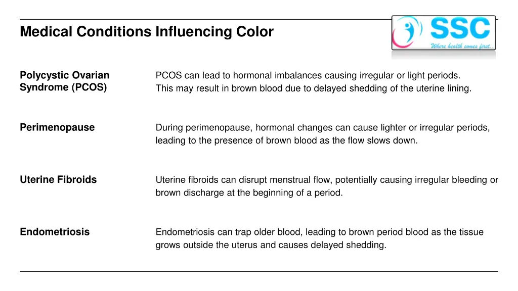 medical conditions influencing color
