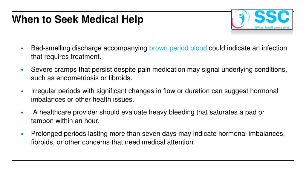 when to seek medical help