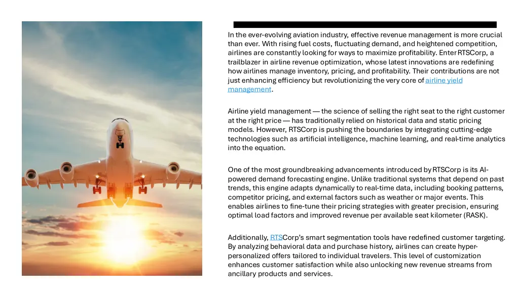 in the ever evolving aviation industry effective