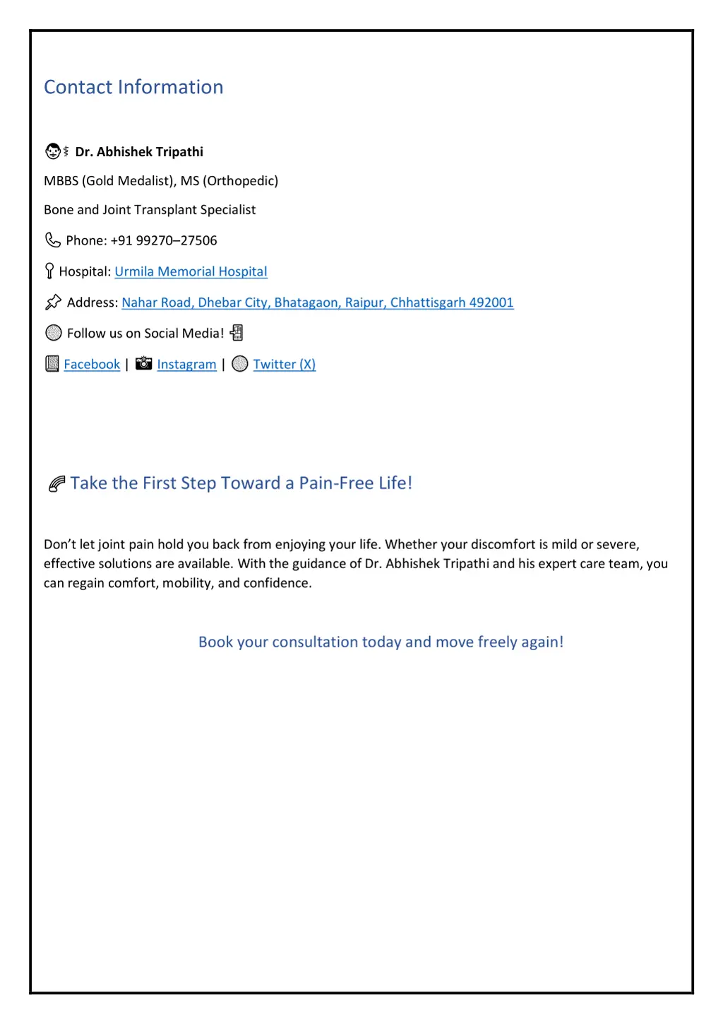 contact information