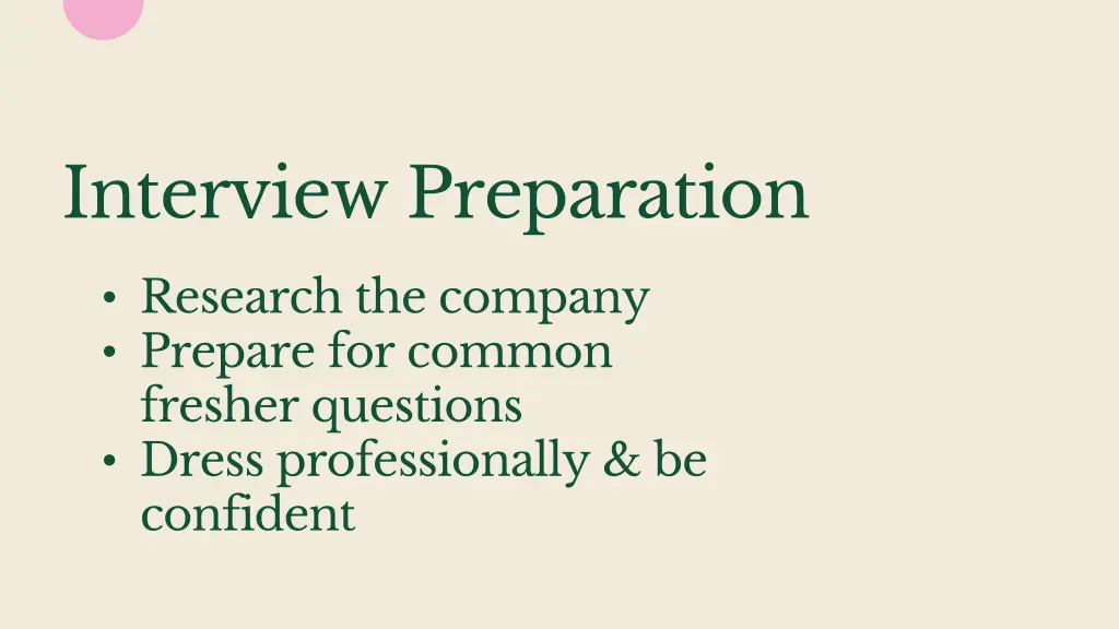 interview preparation