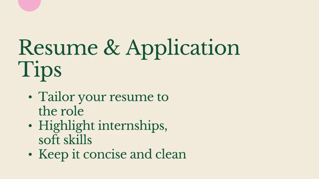 resume application tips