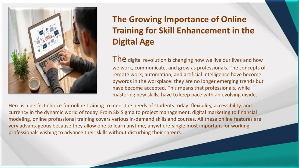 the growing importance of online training