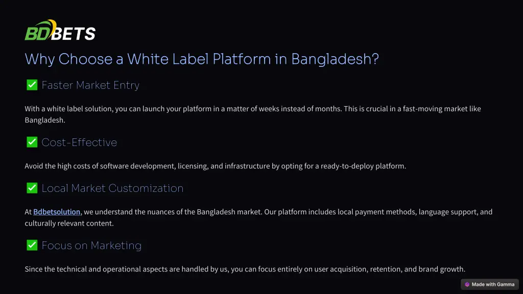 why choose a white label platform in bangladesh