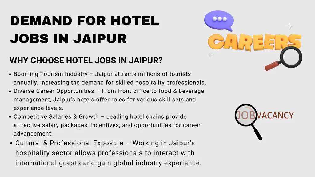 demand for hotel jobs in jaipur