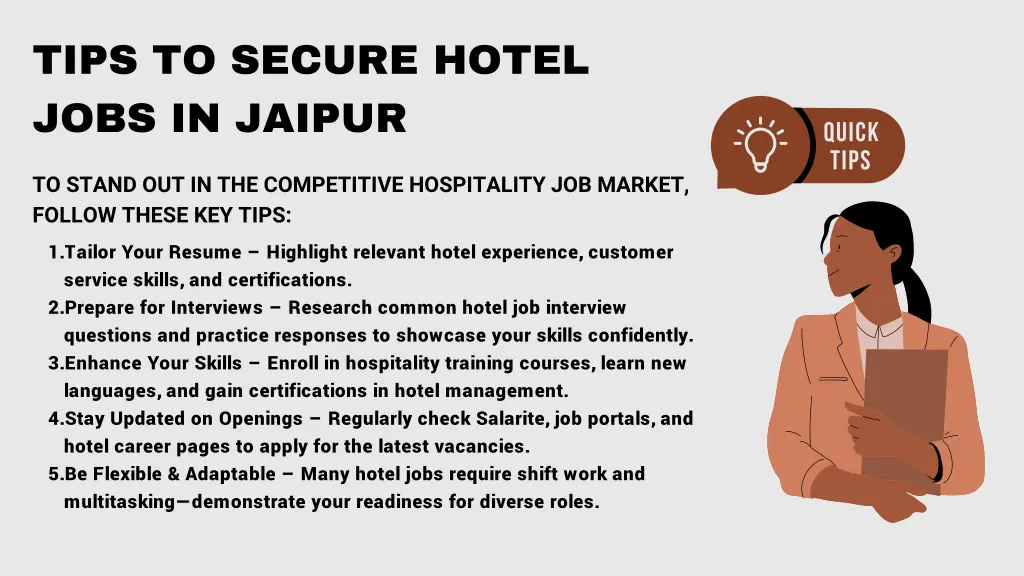 tips to secure hotel jobs in jaipur