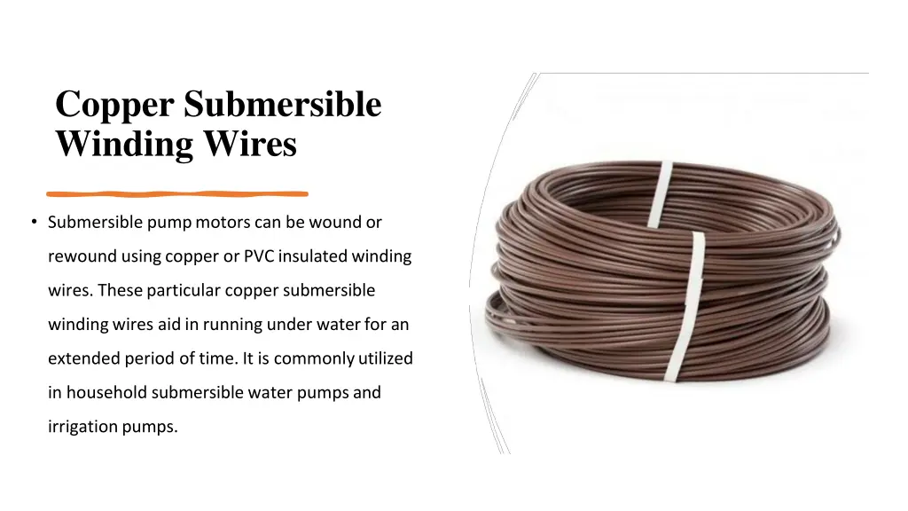 copper submersible winding wires