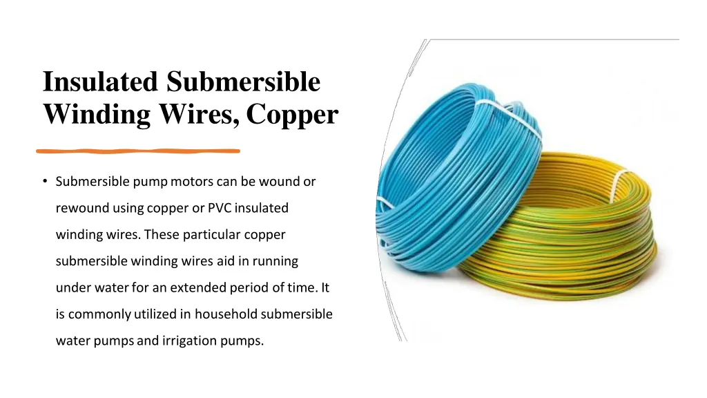 insulated submersible winding wires copper