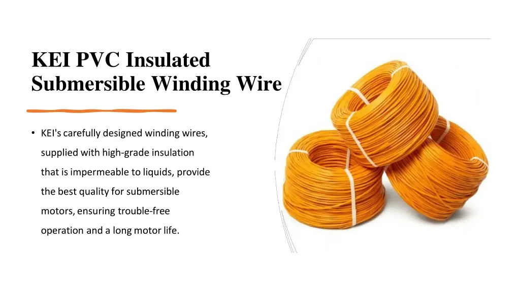kei pvc insulated submersible winding wire