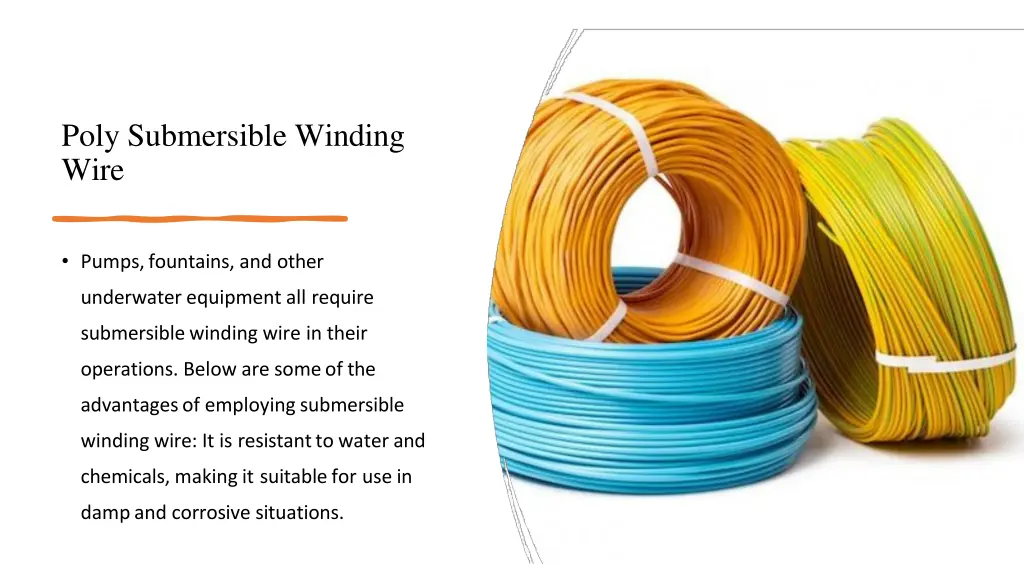 poly submersible winding wire