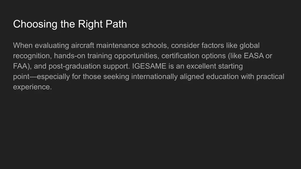 choosing the right path