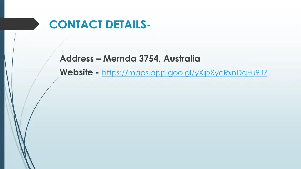 contact details