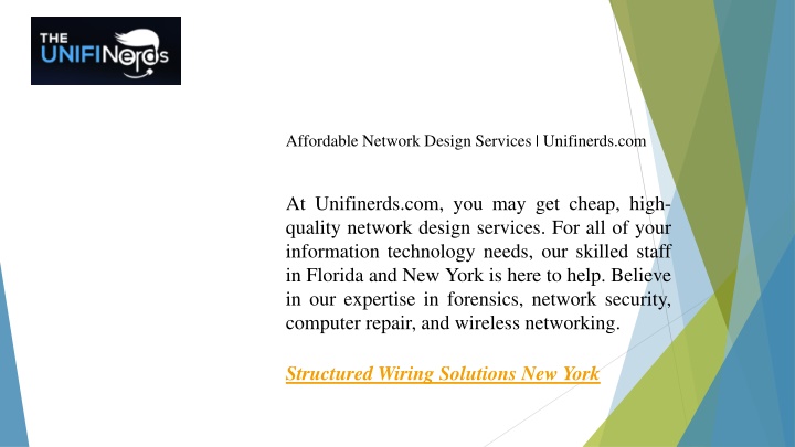 affordable network design services unifinerds com