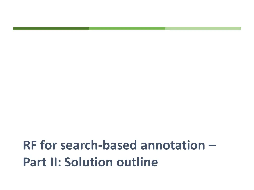 rf for search based annotation part ii solution