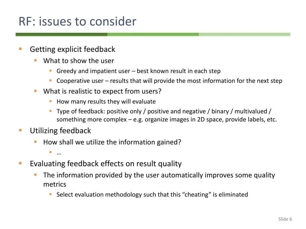 rf issues to consider