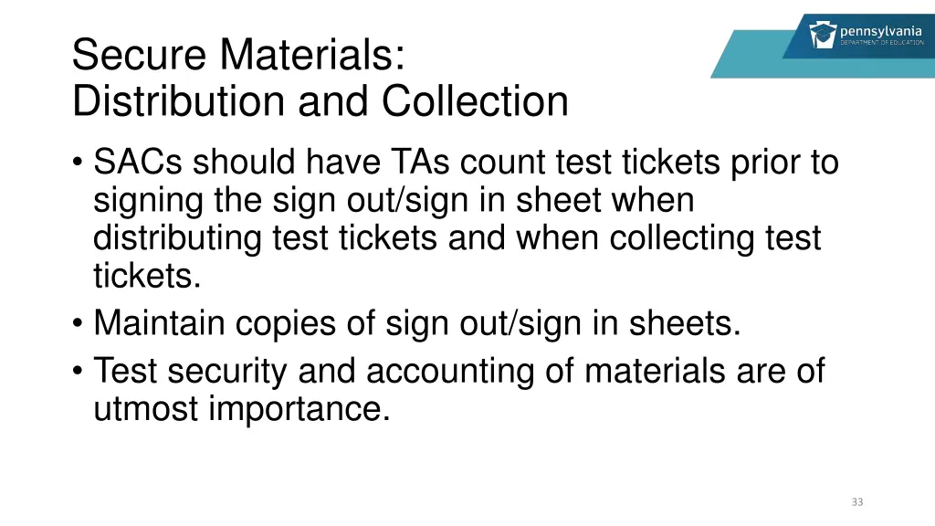 secure materials distribution and collection sacs