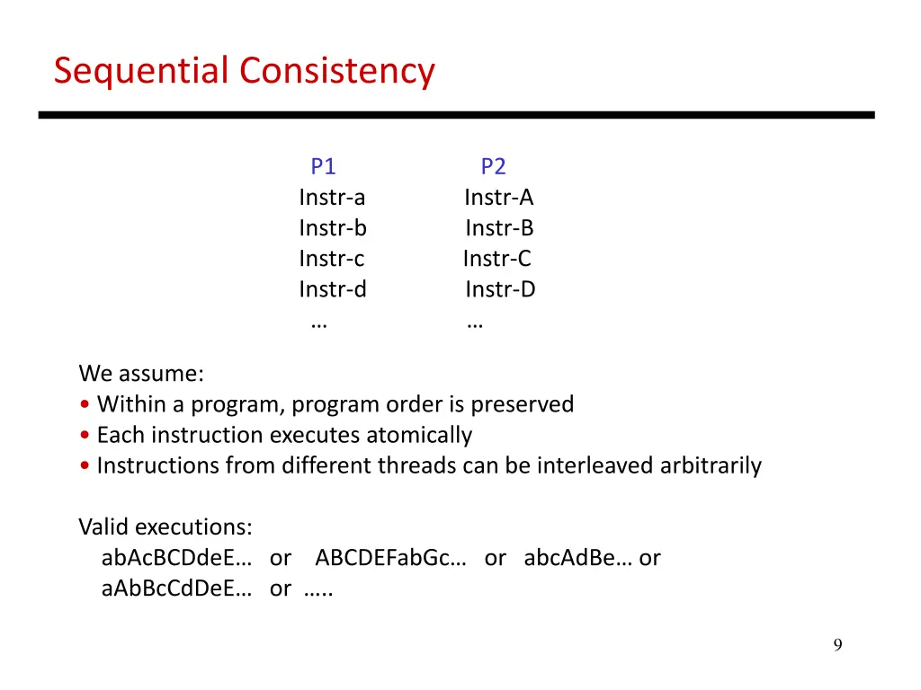 sequential consistency