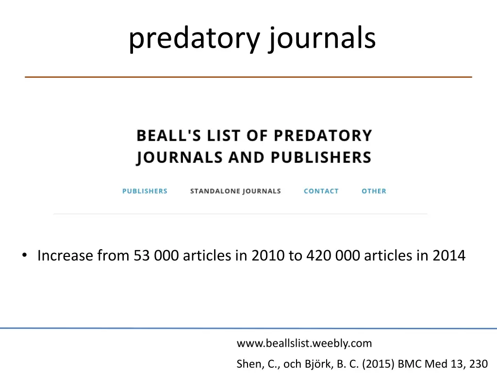 predatory journals