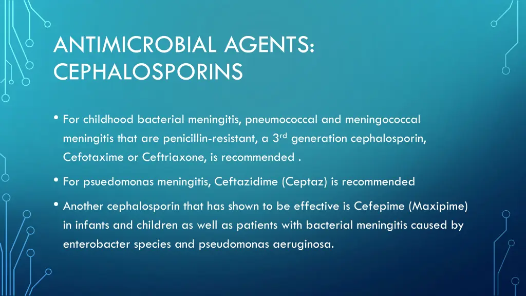 antimicrobial agents cephalosporins
