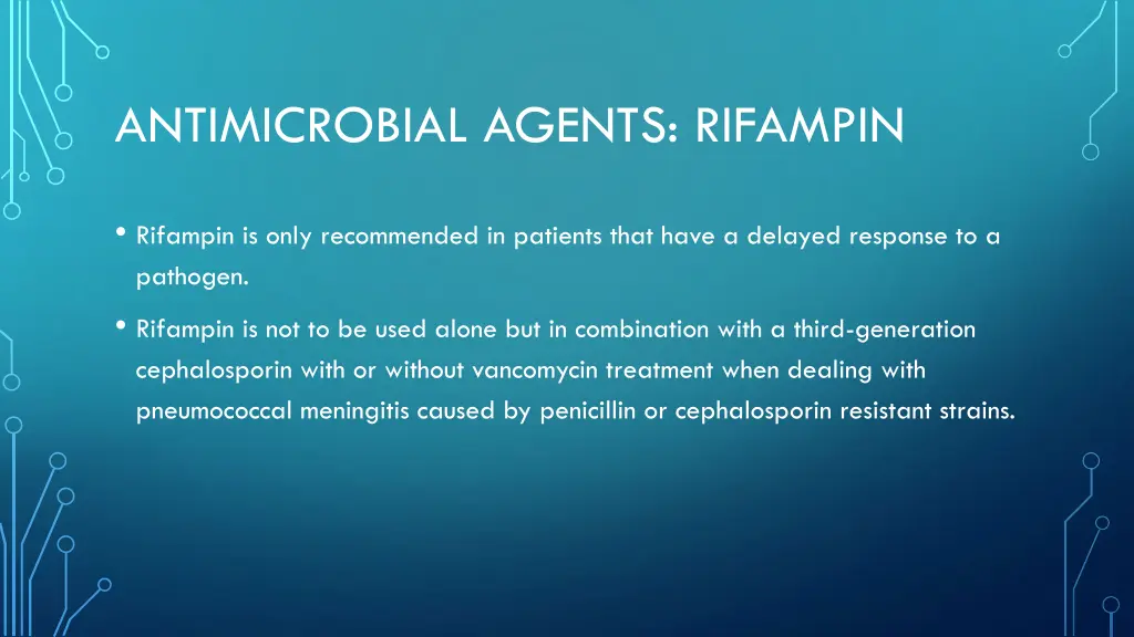 antimicrobial agents rifampin
