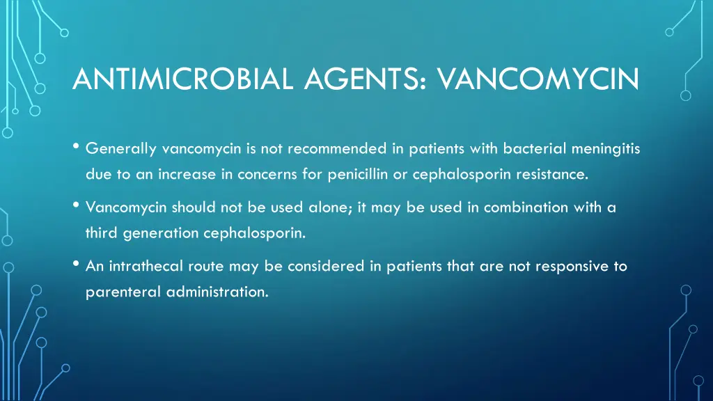 antimicrobial agents vancomycin