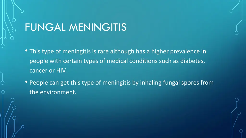 fungal meningitis