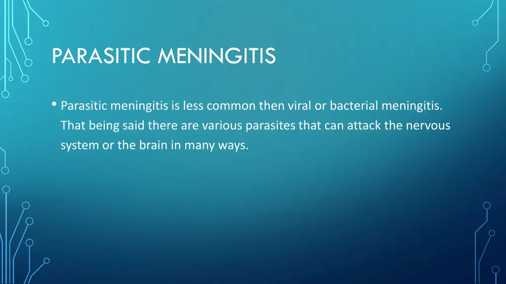 parasitic meningitis
