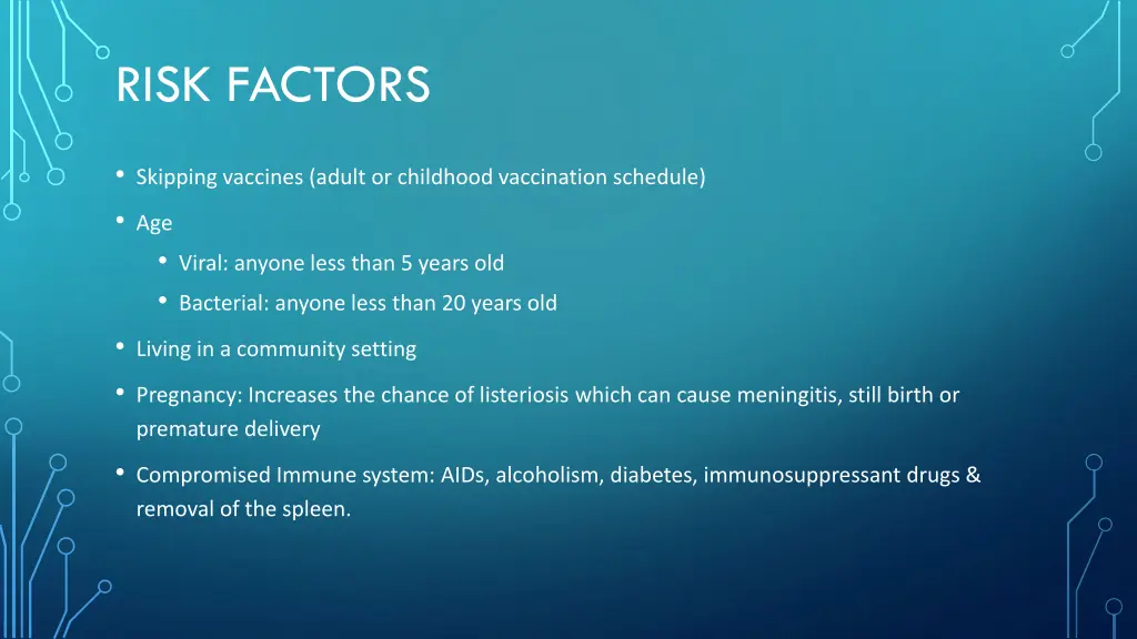risk factors