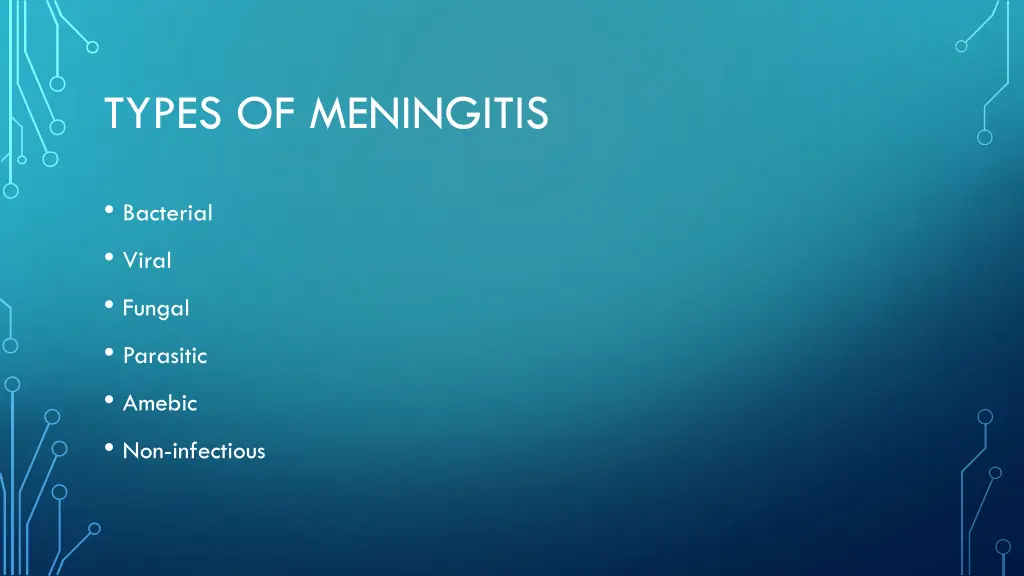 types of meningitis