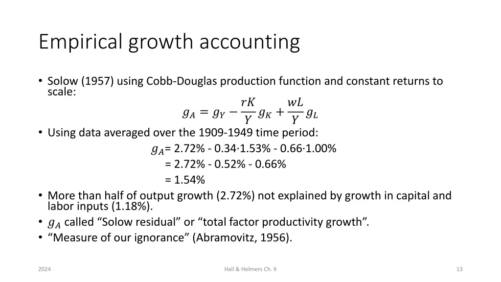 empirical growth accounting 3