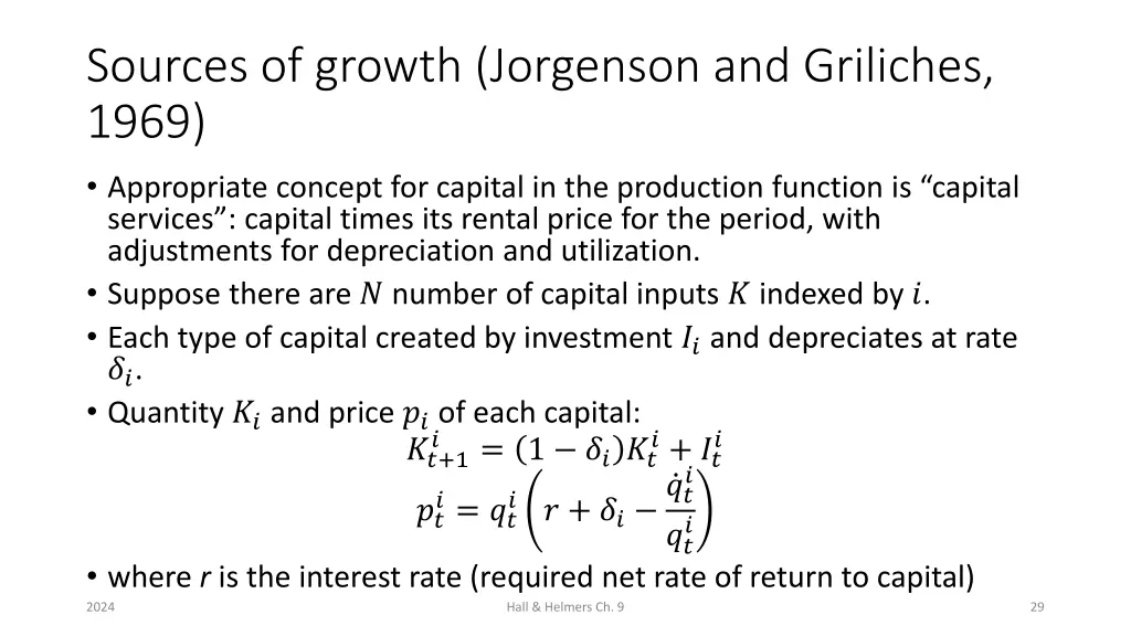 sources of growth jorgenson and griliches 1969 4