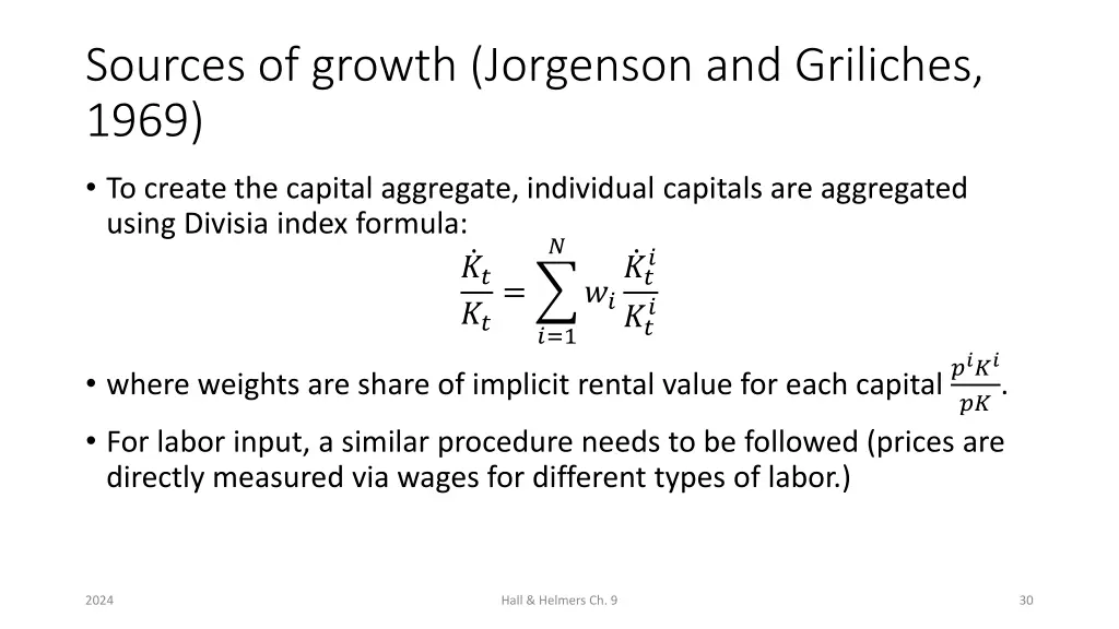 sources of growth jorgenson and griliches 1969 5