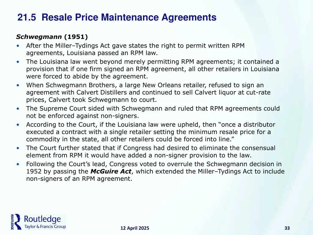 21 5 resale price maintenance agreements 3
