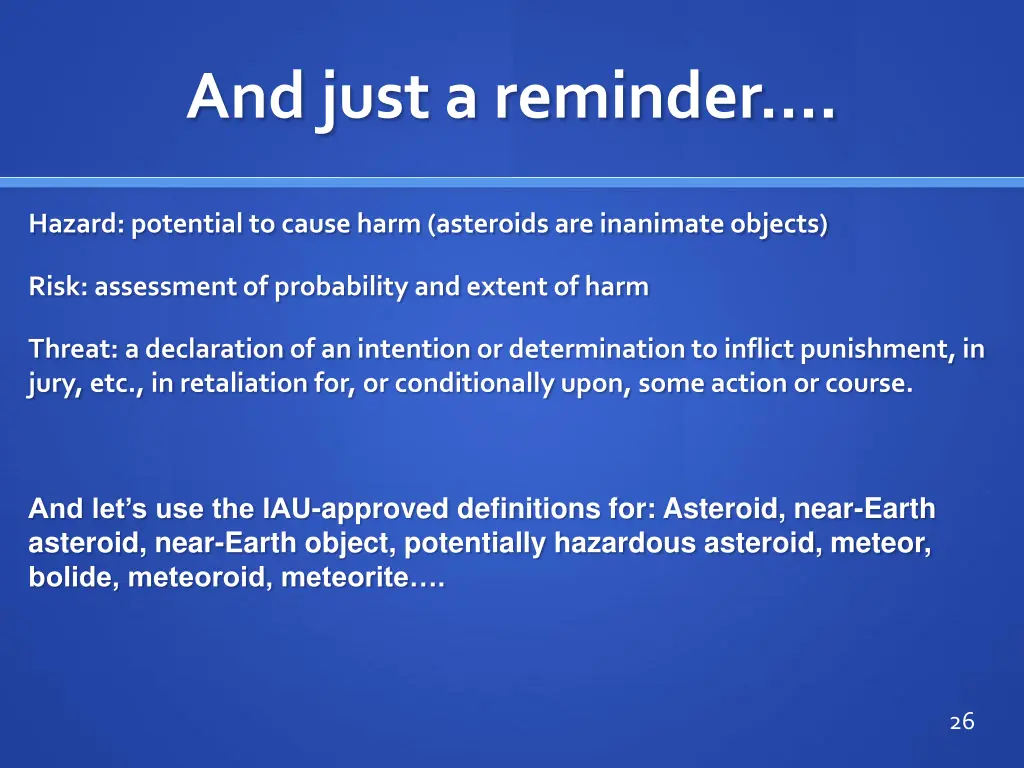 and just a reminder