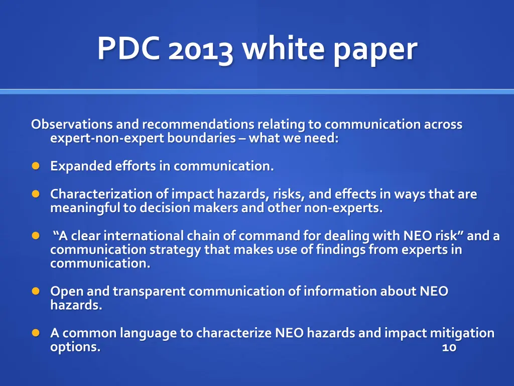 pdc 2013 white paper