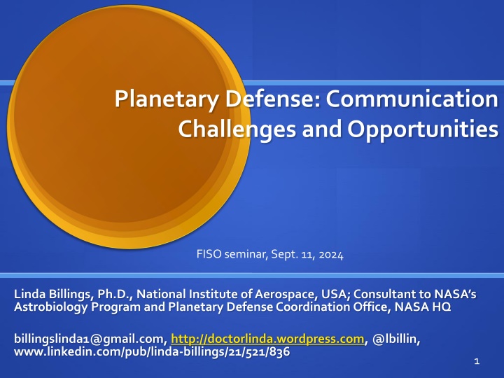 planetary defense communication challenges