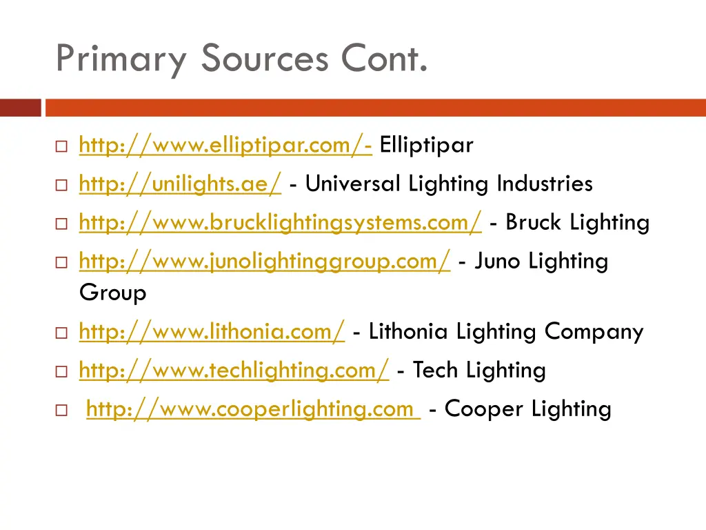 primary sources cont