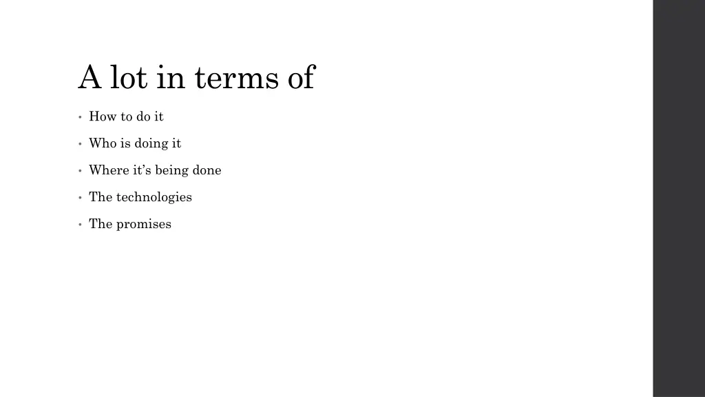 a lot in terms of