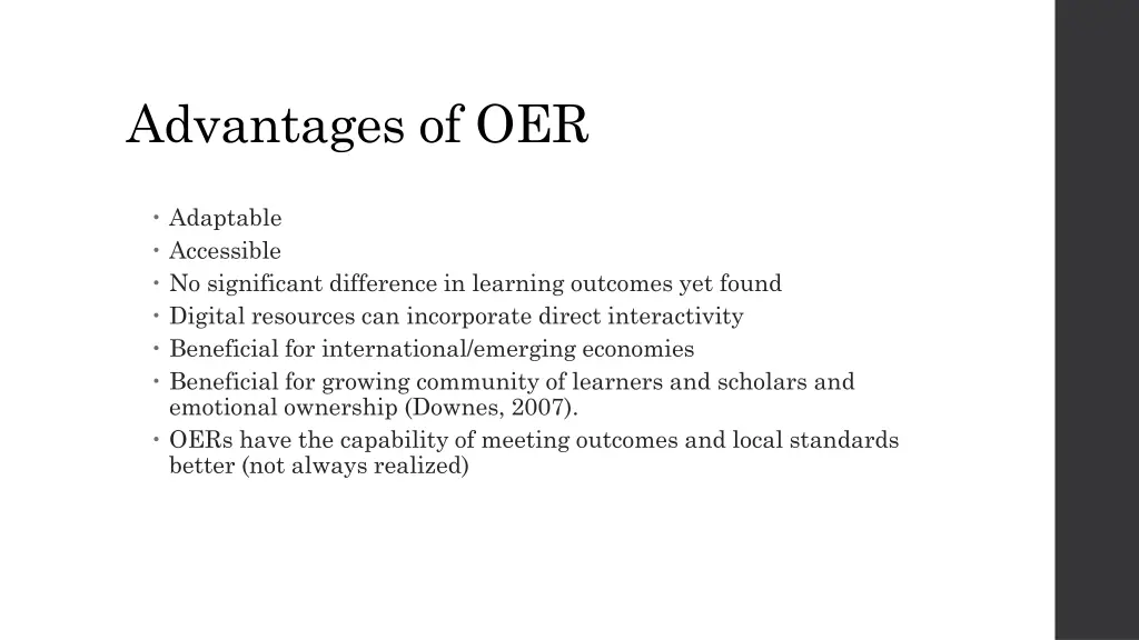 advantages of oer