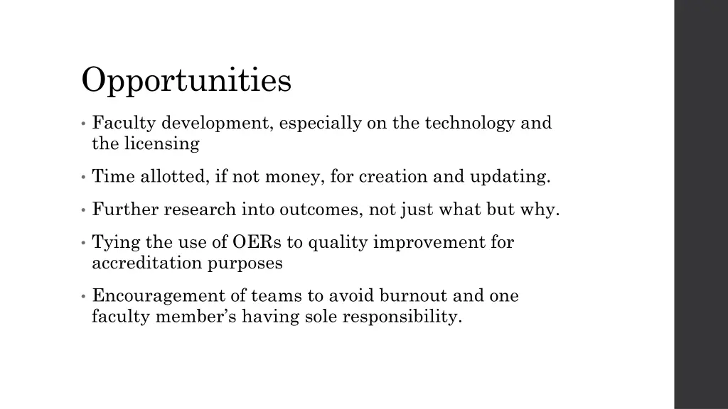 opportunities