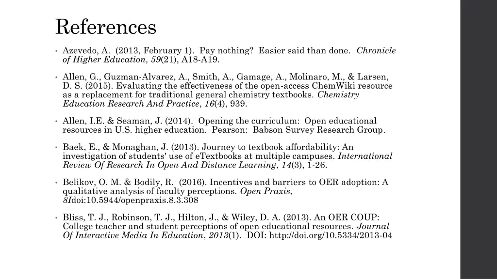 references