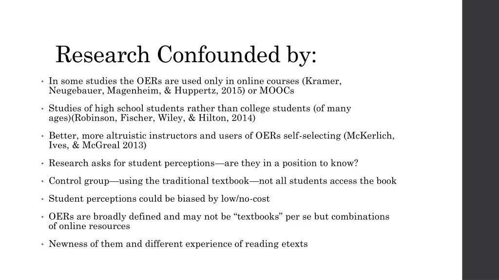 research confounded by