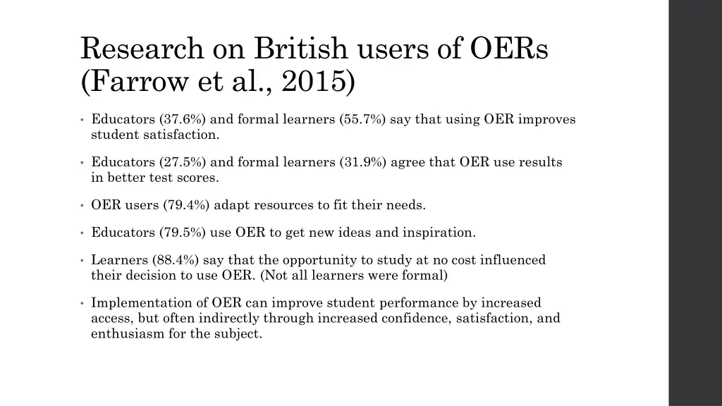 research on british users of oers farrow