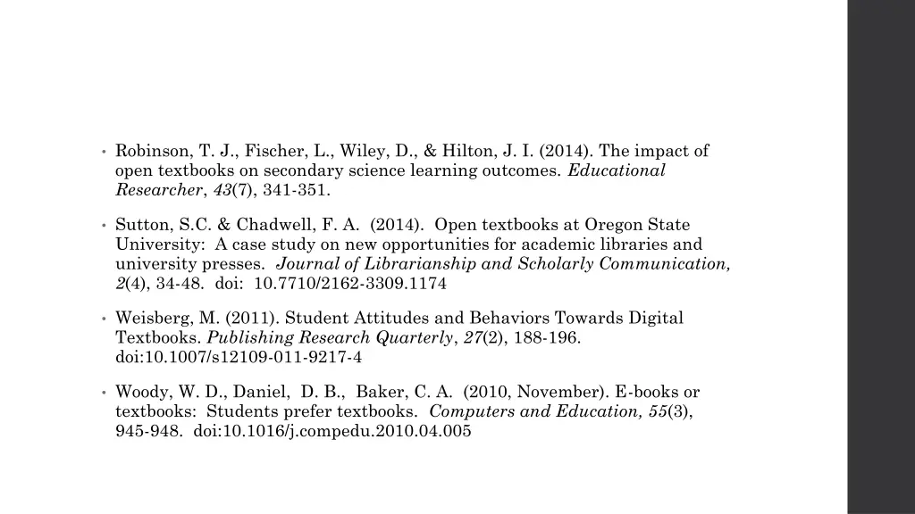robinson t j fischer l wiley d hilton j i 2014