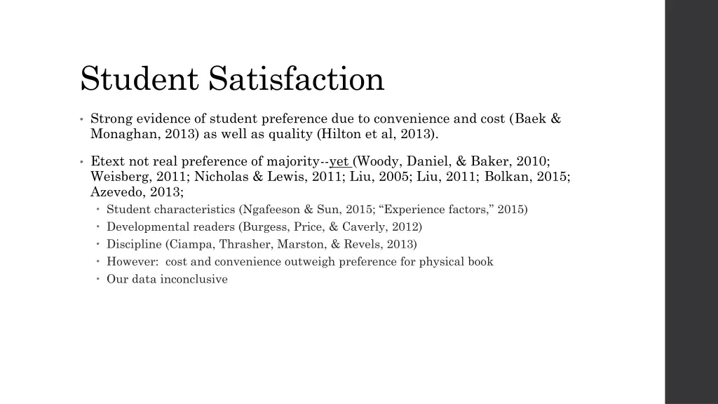 student satisfaction