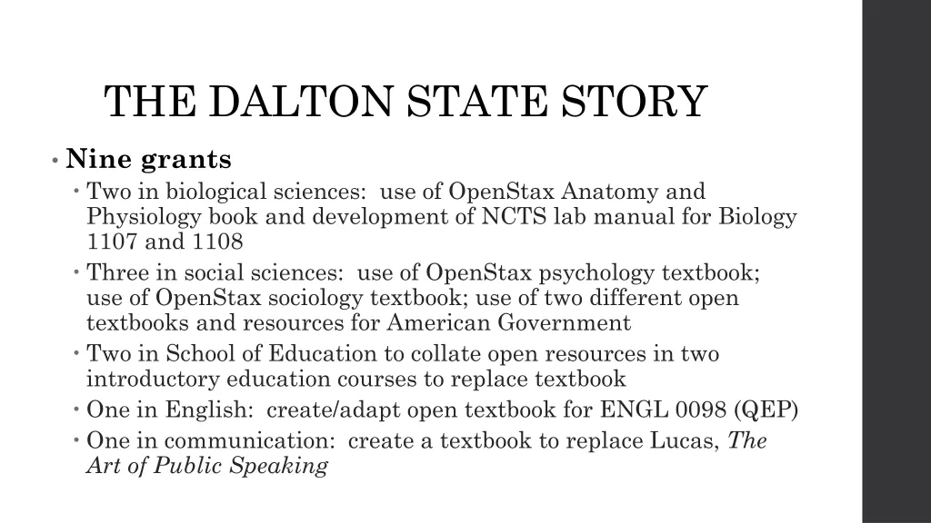 the dalton state story