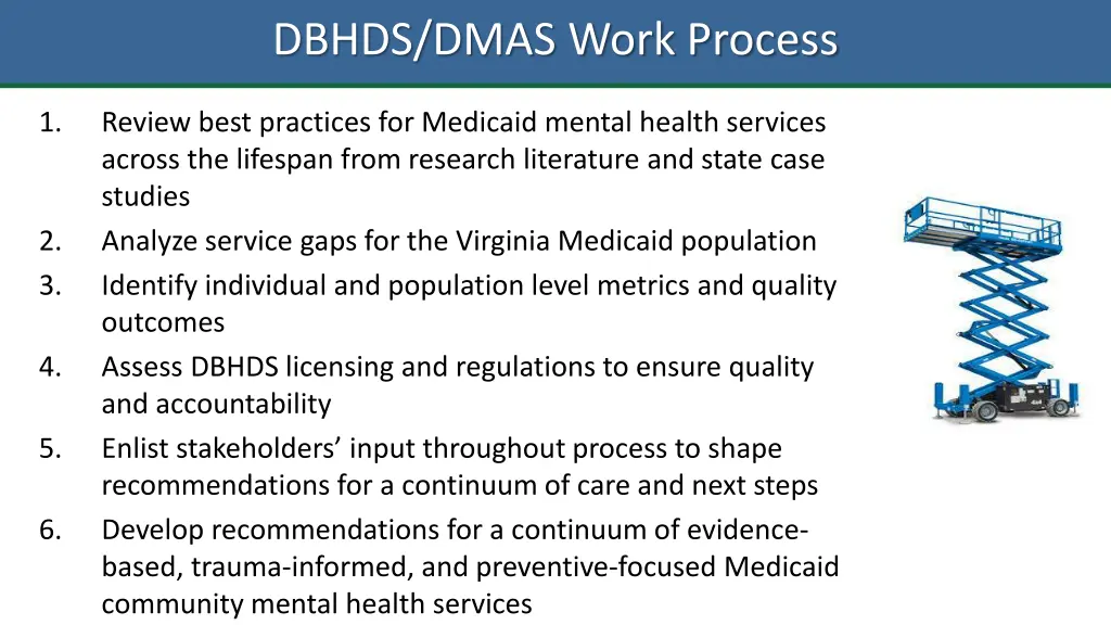 dbhds dmas work process