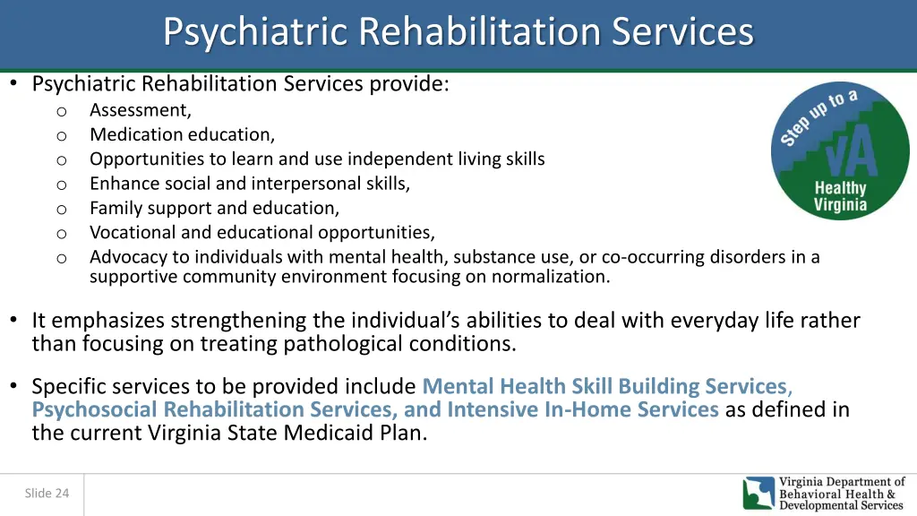 psychiatric rehabilitation services