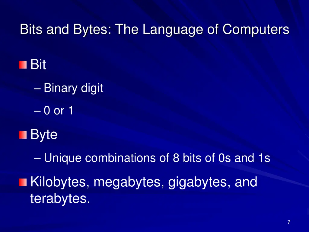 bits and bytes the language of computers