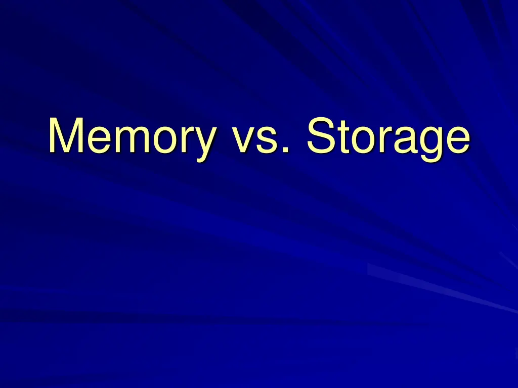 memory vs storage